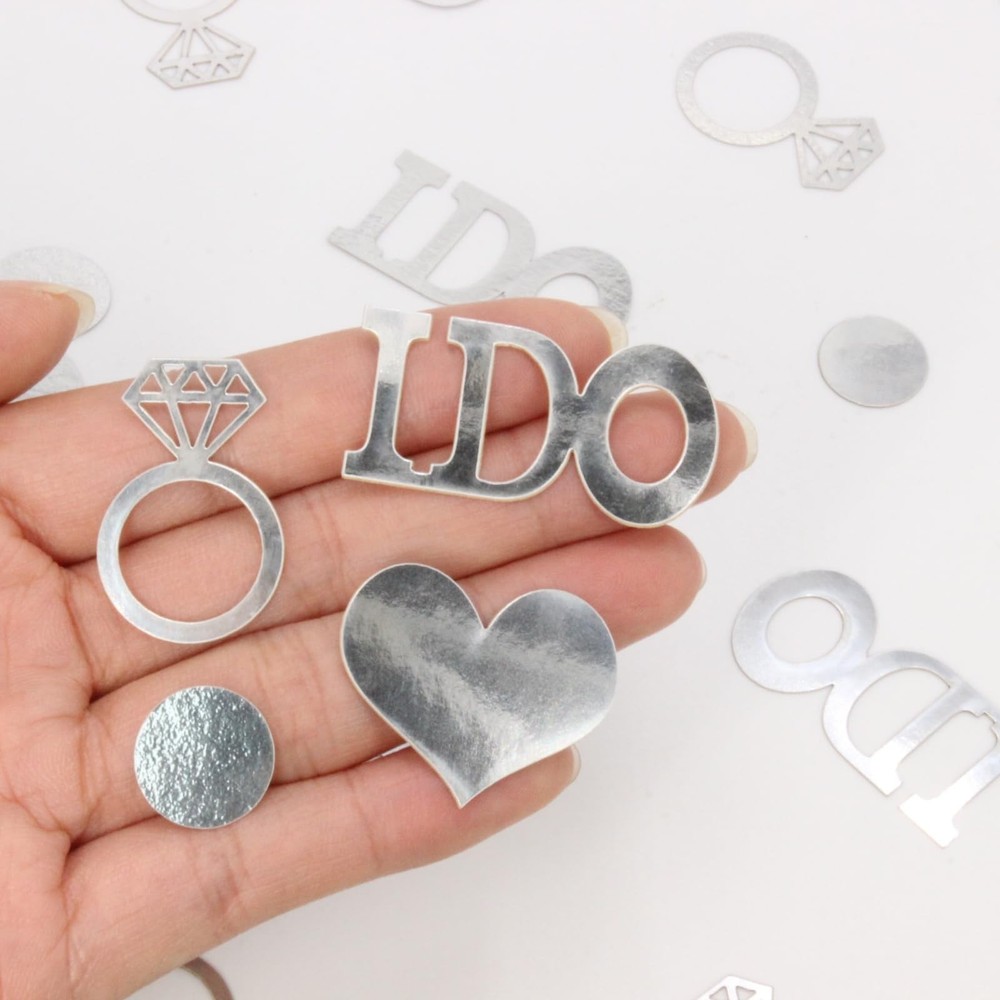 160 PCS Silver I DO Table Scatter Bridal Shower Engagement Wedding Confetti