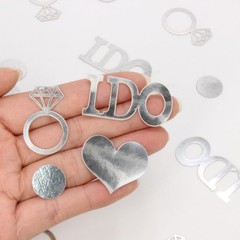 160 PCS Silver I DO Table Scatter Bridal Shower Engagement Wedding Confetti