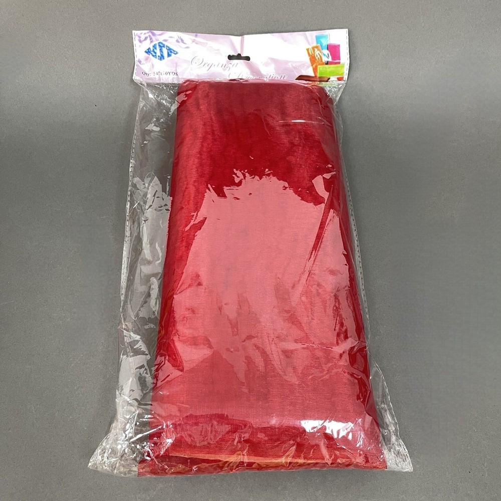 Natural Star Inc. NST Red Organza Decoration 54″ x 10 yds.