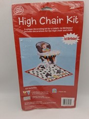High Chair Kit 1st Birthday Barnyard Bash Mini Flag Banner Floor Mat Bib NEW
