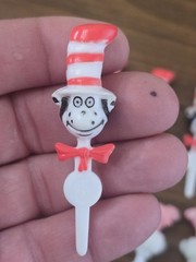 Vintage Cat In The Hat Cake Cupcake Picks 11 Total