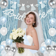 Blue Bachelorette Party Decorations, Bride to Be Bridal Shower Decorations, Brid