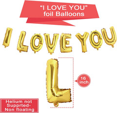 40 Pack I Love You Heart Balloons Kit with 1000 Red Silk Rose Petals Decor