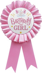 Birthday Girl Tinplate Badge Pin, Child’S Birthday Gift, Baby Girl Award Ribbon,