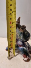 10cm Glazed Pottery Dog Creative Art Paint