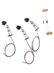 N Scale Model Train Signals 3pcs of Dual LED Block Lights for Railroads