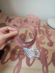 Bunting Decorations Party ‘He Asked She Said Yes Engagement’ Banner DIY Pink