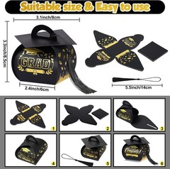 30 Graduation Cap Gift Boxes with Tassel for Class of 2026 Party Favors