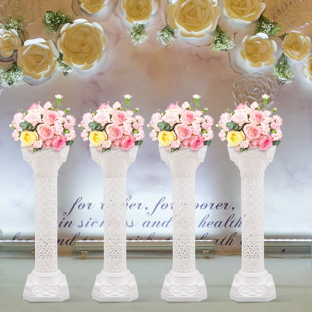 Classic Triumphant Columns 4 White Roman Pillar Durable Wedding Decorative Stand