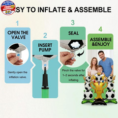 3PCS Soccer Party Decorations Set for World Cup 2026 Decorations, Inflatable Soc