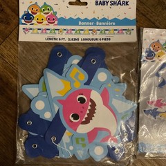 Pinkfong Baby Shark Doo Doo Doo Party Banner 6 Ft & 3 Hanging Decorations
