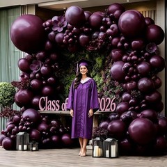 Burgundy Balloons Double Dark Purple Plum Mauve Balloon Garland Maroon Magent…