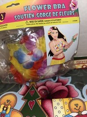 NEW FIESTA HAWAIIAN LUA UNIQUE FLOWER BRA NOVELTY PARTY FAVOR NOVELTY SOUVENIR