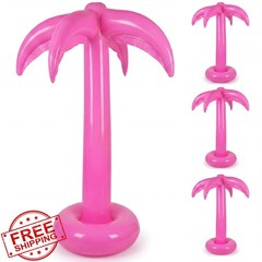 Hungdao 4 hot pink inflatable palm trees