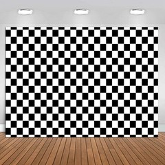 8x6FT Cosplay Party Banner Checkered Flag Photography Backdrop White and Black R
