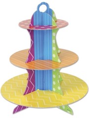 Beistle Dots & Stripes Cupcake Stand – Birthday | Party Supply | Decoration