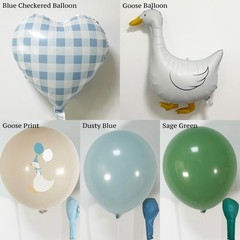One Silly Goose Birthday Decorations Boy – Goose Balloons with Blue Printed L…