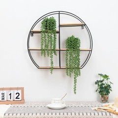 Floweroyal 2pcs Fake Hanging Plants Potted String of Type2-green-2pcs