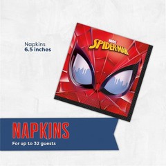 Spiderman Disposable Birthday Party Plates, Napkins, Sticker