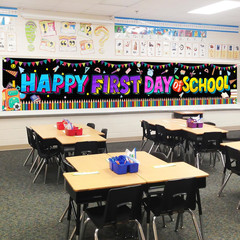 First Day of School Banner, Back to School Classroom Decorations | 118 X 19.6 in