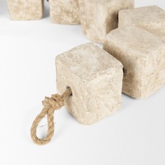 Mala Beige Paper Mache Cube Garland – 40.0L x 2.0W x 2.0H