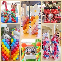 Upgraded Balloon Column Stand Kit, 7 Feet Height Adjustable Balloon Tower Pillar