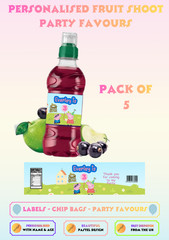 Personalised PEPPA PIG Fruit Shoot Labels Birthday Party Decorations UK