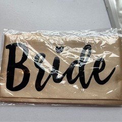 Bride Sash and Tattoo Set – Gold and Black