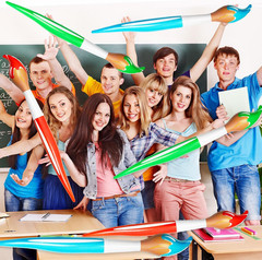 6 Pcs 41.4 Inch Giant Inflatable Paint Brush Large Blow up Paintbrushes Colored