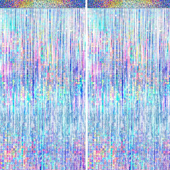 4 Pack Silver Foil Fringe Curtain Backdrop Party Decoration Tinsel Door Wall