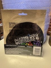 Unique Congrats Grad 3ct. Multicolor Swirl Party Decorations Supply New!!!