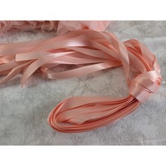 New 16 Pc Blush Pink Chiffon Chair Sash Set Wedding Decor Eucalyptus Ribbon