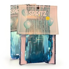 5 Pack Fringe Hanging Party Backdrop Teal Target Spritz™ 3′ x 8′ ft New