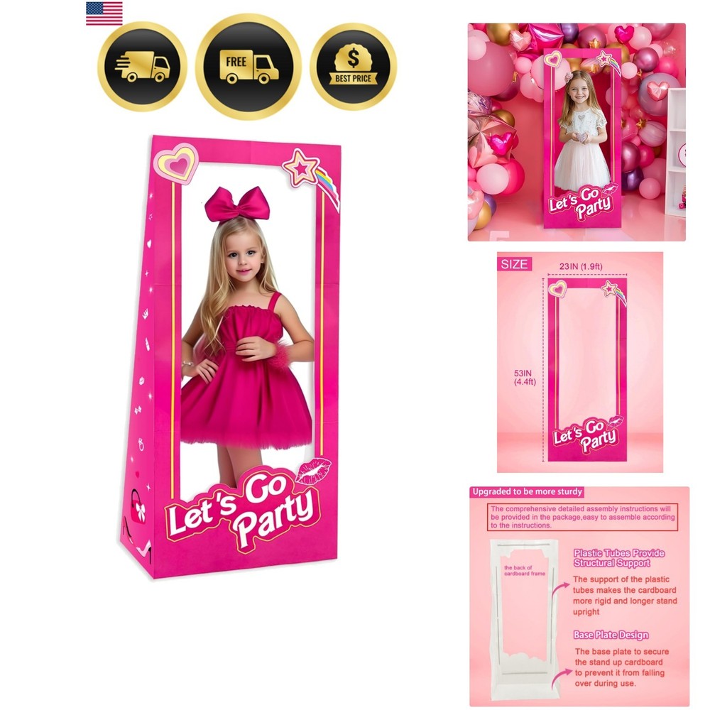 Life Size 4.4ft Tall Stand-in Cardboard Doll Photo Booth for Doll Princess Pa…