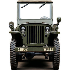 SP13296 WW2 World War 2 HumVee Military SUV Car Stand In Cardboard Cutout Stande