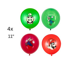 Super Mario Bros Birthday Party Balloons Set Luigi Foil Balloon Red Green