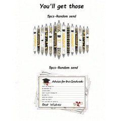 2/10/20/40pcs Graduation Greeting Cards & Pens Convocation Souvenir for Graduate