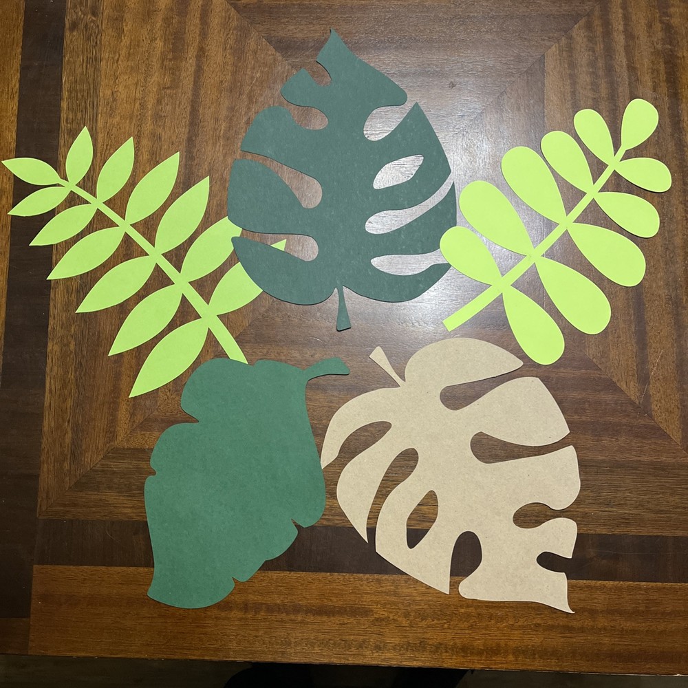 Paper Tropical Leaf Cutouts