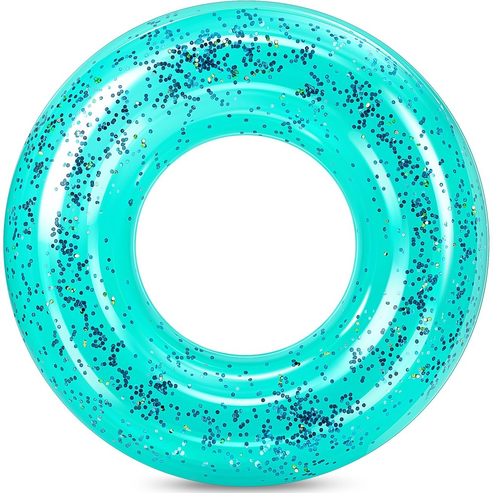 1 Pcs 42 Inch Large Inflatable Pool Float Tube for Adult Glitter Sparkly Conf…