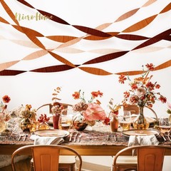 8 Rolls 82ft Rust Orange Brown Crepe Paper Streamers for Rustic Wedding