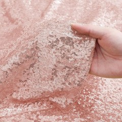 Rose Gold Sequin Backdrop Curtain 2 Panels 2FTx8FT Glitter Rose Gold Background