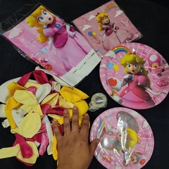Super Mario Princess Peach Party Supplies Set
