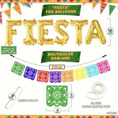 , Fiesta Party Decorations – 20 Pcs Mexican Party Decoration Kit with Taco Ba…