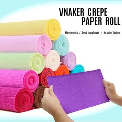 3 Rolls White Cream Heavy Crepe Paper 9.8 Inch x 8.2 Ft for DIY Craft
