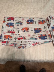 2- Retro Camping RV Tablecloths, Flannel Back
