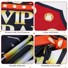 3pcs Casino Theme Party Decorations, VIP Passage Decoration Movie Night Decor…