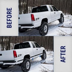 Black Side Body Trim Molding Compatible with 1988-1998 Chevy GMC Tahoe