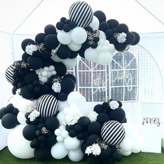 Striped-Balloon Halloween-Balloons 12PCS 18in Black White Striped Foil Balloo…
