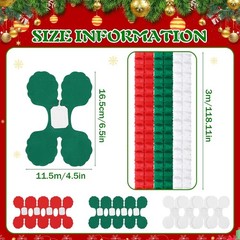 JULMELON 12 PCS Christmas Streamers Decorations, Hanging Red and Green Streamers