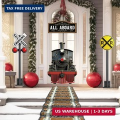 Train Party Decoration Train Theme Door Banner Backdrop Railroad Track Aisle Run